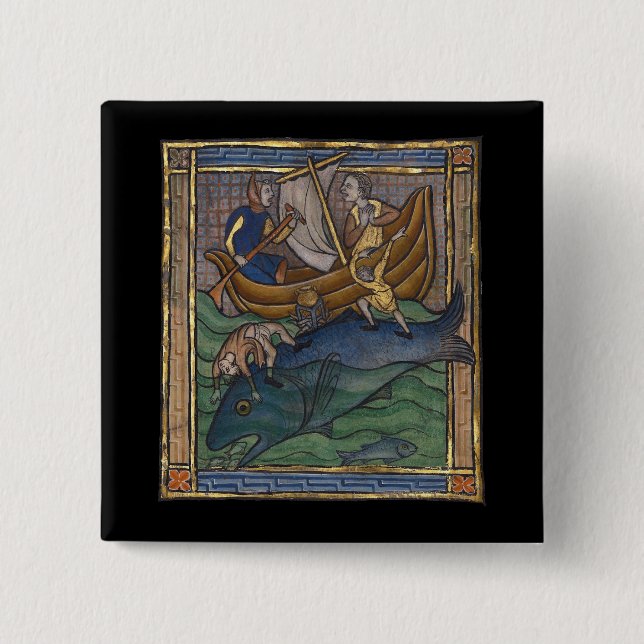 Chapa Cuadrada Ballena bestiar medieval c. 1270 (Anverso)