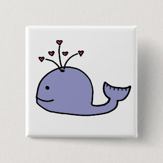 Chapa Cuadrada Ballena caprichosa del dibujo animado