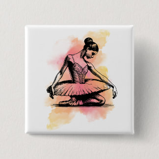 Chapa Cuadrada Ballerina Dancing in Color 