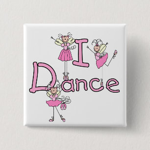 Chapa Cuadrada Ballerina I Dance camisetas y regalos