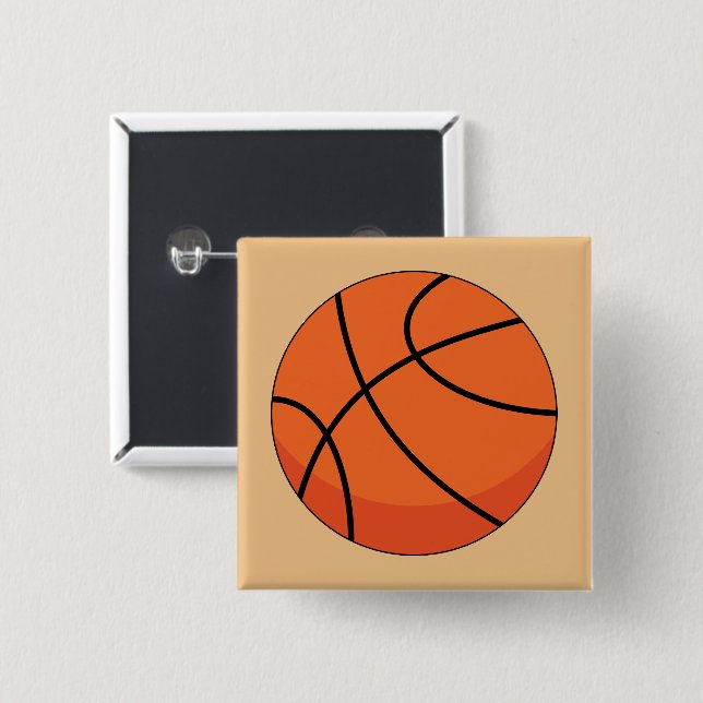 Chapa Cuadrada Baloncesto personalizado (Anverso y reverso)