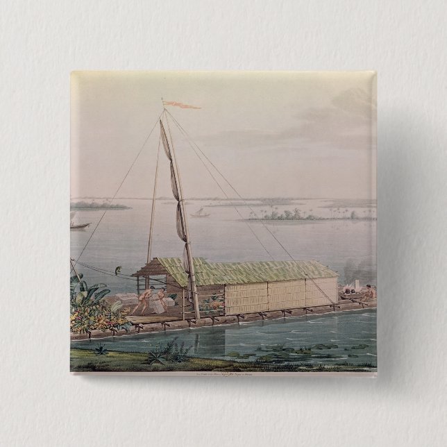 Chapa Cuadrada Balsa en el río de Guayaquil (Anverso)