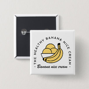 Chapa Cuadrada Banana nata crema sana fruta de verano estética