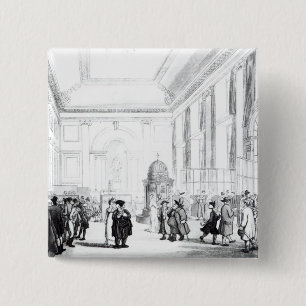 Chapa Cuadrada Banco de Inglaterra, gran pasillo, de Ackermann