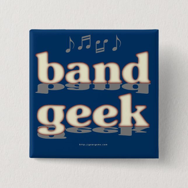 Chapa Cuadrada Band Geek (Anverso)