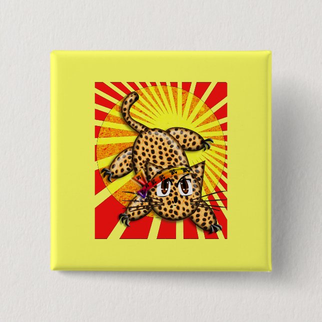 Chapa Cuadrada Banda de cabeza arcoiris ultrapacita Anime Leopard (Anverso)