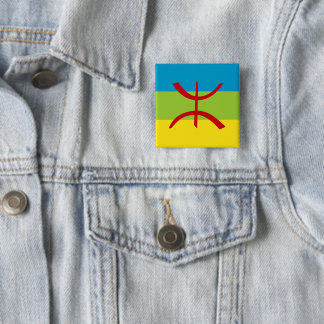 Chapa Cuadrada Bandera amazigh regalo Bandera bereber Kabyles