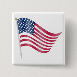 CHAPA CUADRADA BANDERA AMERICANA