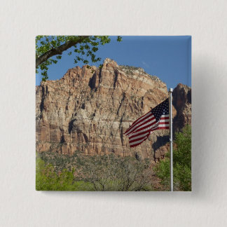 Chapa Cuadrada Bandera Americana en el Parque Nacional Zion I