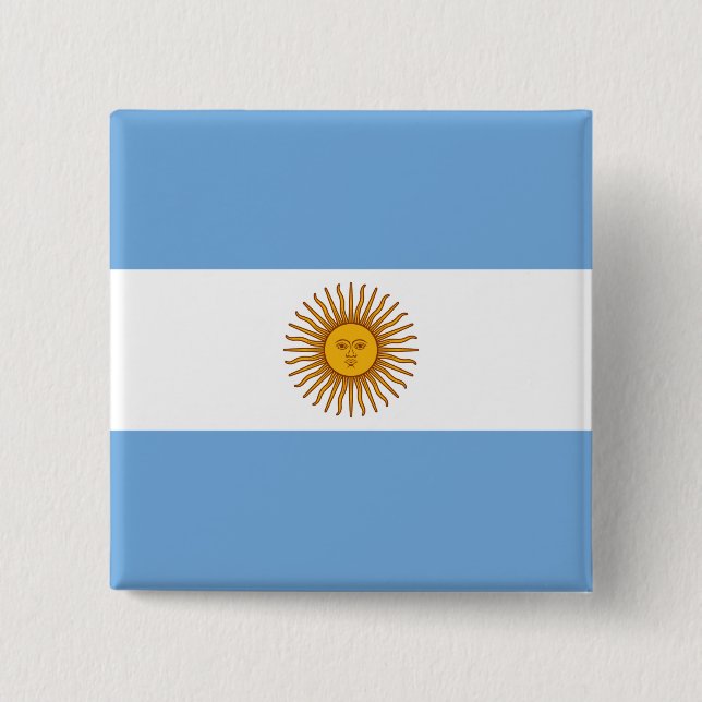 Chapa Cuadrada Bandera argentina (Anverso)
