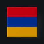 Chapa Cuadrada Bandera armenia<br><div class="desc">Productos de bandera mundial de personalizable - Por favor,  no dude en añadir su propio texto.</div>