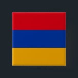 Chapa Cuadrada Bandera armenia<br><div class="desc">Productos de bandera mundial de personalizable - Por favor,  no dude en añadir su propio texto.</div>