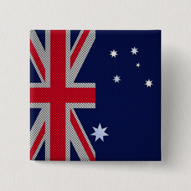 Chapa Cuadrada Bandera australiana diseña el estilo de fibra de c (Anverso)