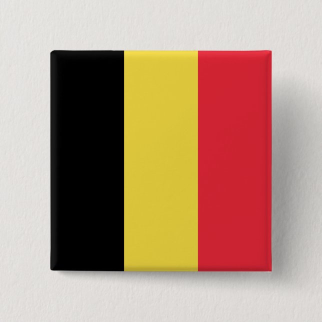 Chapa Cuadrada Bandera belga (Anverso)