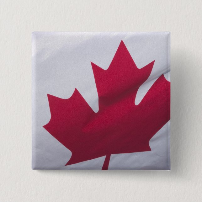 Chapa Cuadrada Bandera canadiense. (Anverso)