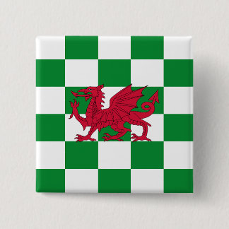 Chapa Cuadrada Bandera Celta Dragón Rojo Místico de Gales