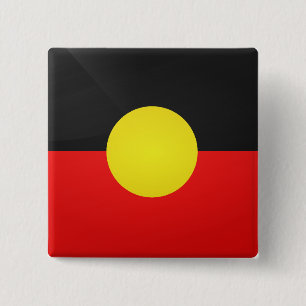 Chapa Cuadrada Bandera cuadrada brillante de origen aborigen