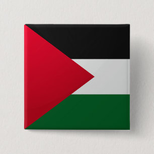 Chapa Cuadrada Bandera cuadrada brillante de Palestina