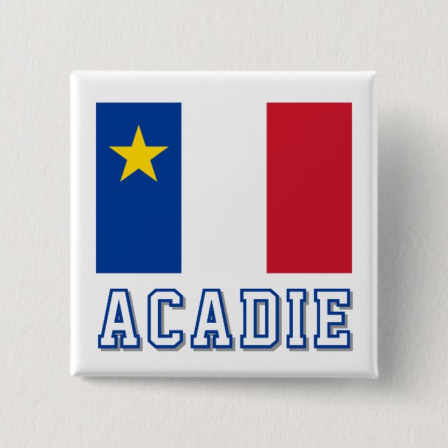 Chapa Cuadrada Bandera de Acadia (Anverso)