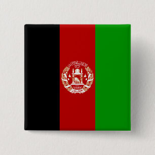 Chapa Cuadrada Bandera de Afganistán