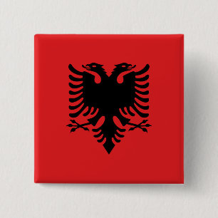 Chapa Cuadrada Bandera de Albania