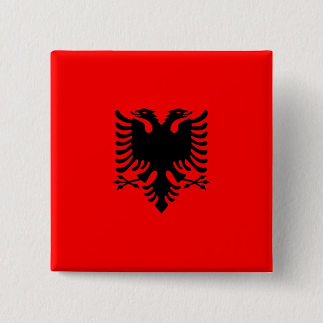 Chapa Cuadrada Bandera de Albania (Anverso)
