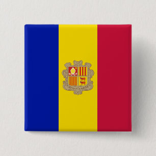 Chapa Cuadrada Bandera de Andorra