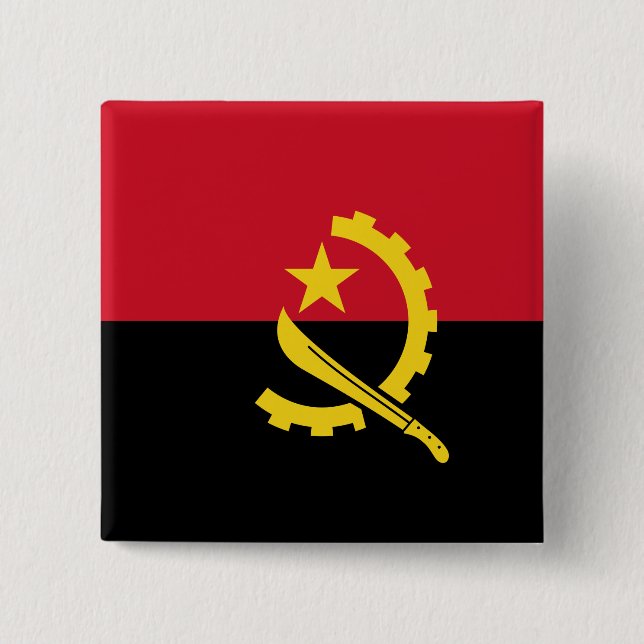 Chapa Cuadrada Bandera de Angola (Anverso)