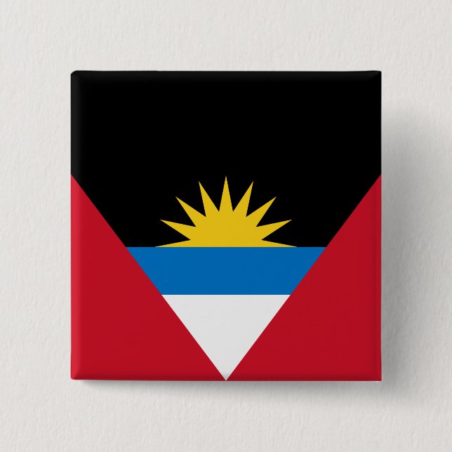 Chapa Cuadrada Bandera de Antigua y Barbuda (Anverso)