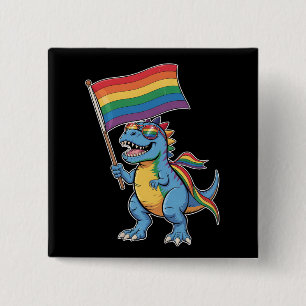 Chapa Cuadrada Bandera de arcoíris de orgullo gay LGBTQ aliado Di