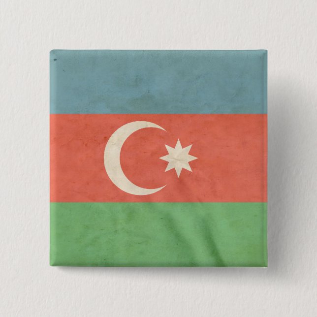 Chapa Cuadrada Bandera de Azerbaijan (Anverso)