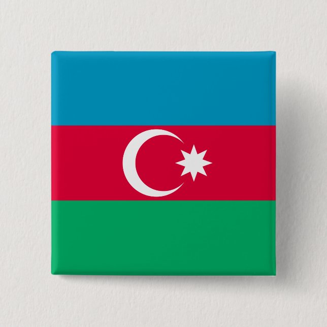 Chapa Cuadrada Bandera de Azerbaiyán (Anverso)