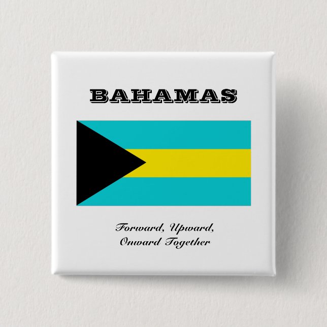 Chapa Cuadrada Bandera de Bahamas (Anverso)