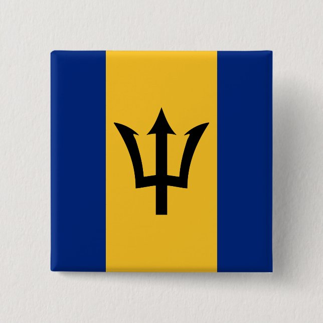 Chapa Cuadrada Bandera de Barbados (Anverso)