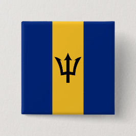 Chapa Cuadrada Bandera de Barbados (Barbados) (Bajan)