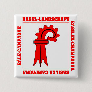 Chapa Cuadrada Bandera de Basilea Landschaft Suiza