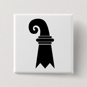 Chapa Cuadrada Bandera de Basilea, Suiza