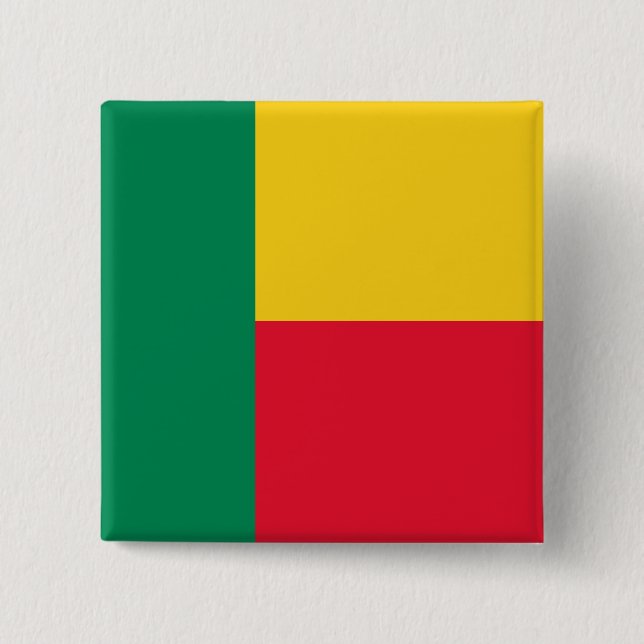 Chapa Cuadrada Bandera de Benín (Anverso)