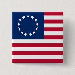 Chapa Cuadrada Bandera de Betsy Ross en Estados Unidos