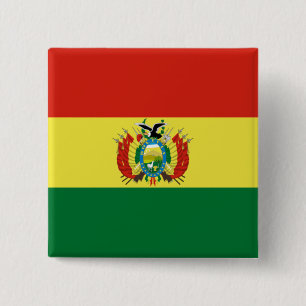 Chapa Cuadrada Bandera de Bolivia