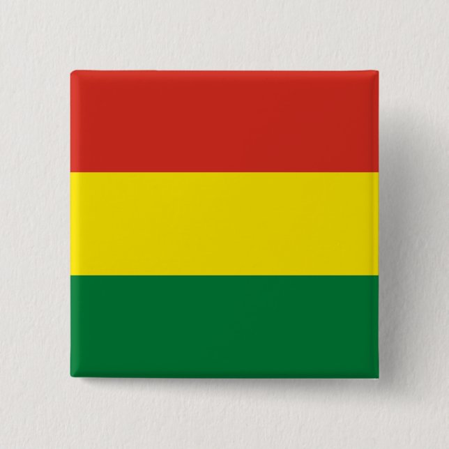 Chapa Cuadrada Bandera de Bolivia (Bolivia) (Anverso)