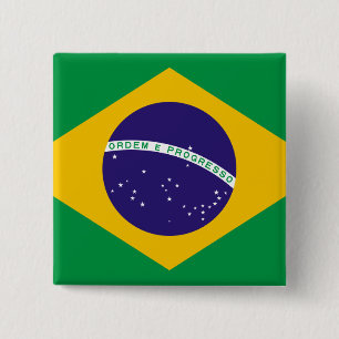 Chapa Cuadrada Bandera de Brasil