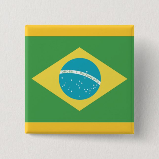 Chapa Cuadrada Bandera de Brasil (Anverso)