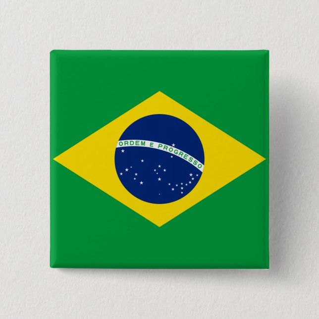 Chapa Cuadrada Bandera de Brasil, Brasil (Anverso)