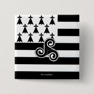 Chapa Cuadrada Bandera de Bretaña (bretón)