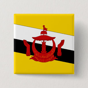Chapa Cuadrada Bandera de Brunéi