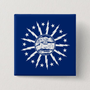 Chapa Cuadrada Bandera de Búfalo, Nueva York