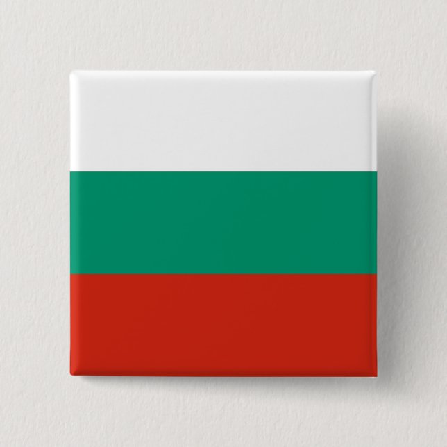 Chapa Cuadrada Bandera de Bulgaria (Anverso)
