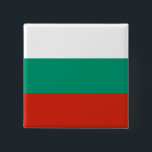 Chapa Cuadrada Bandera de Bulgaria<br><div class="desc">Productos de bandera mundial de personalizable - Por favor,  no dude en añadir su propio texto.</div>