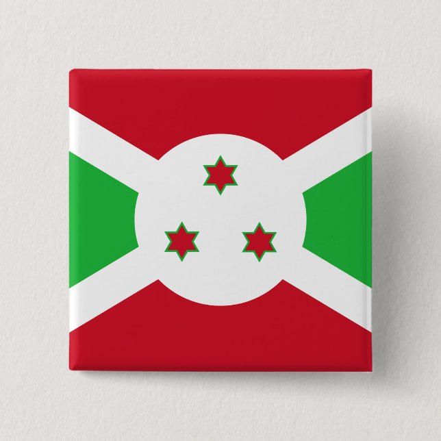 Chapa Cuadrada Bandera de Burundi (Anverso)